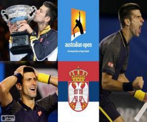 yapboz Novak Djokovic 2013 Avustralya Açık şampiyonu